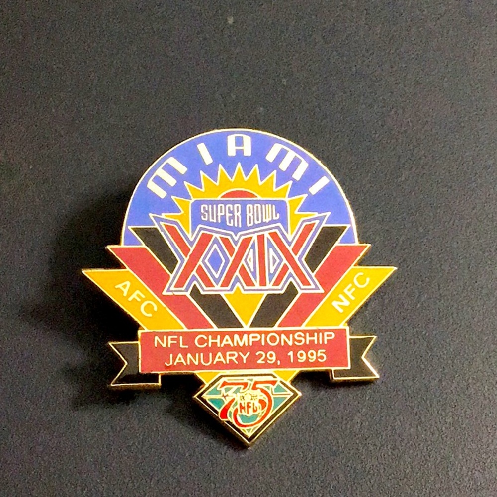 Large Miami Super Bowl XXIX pin by Peter David
